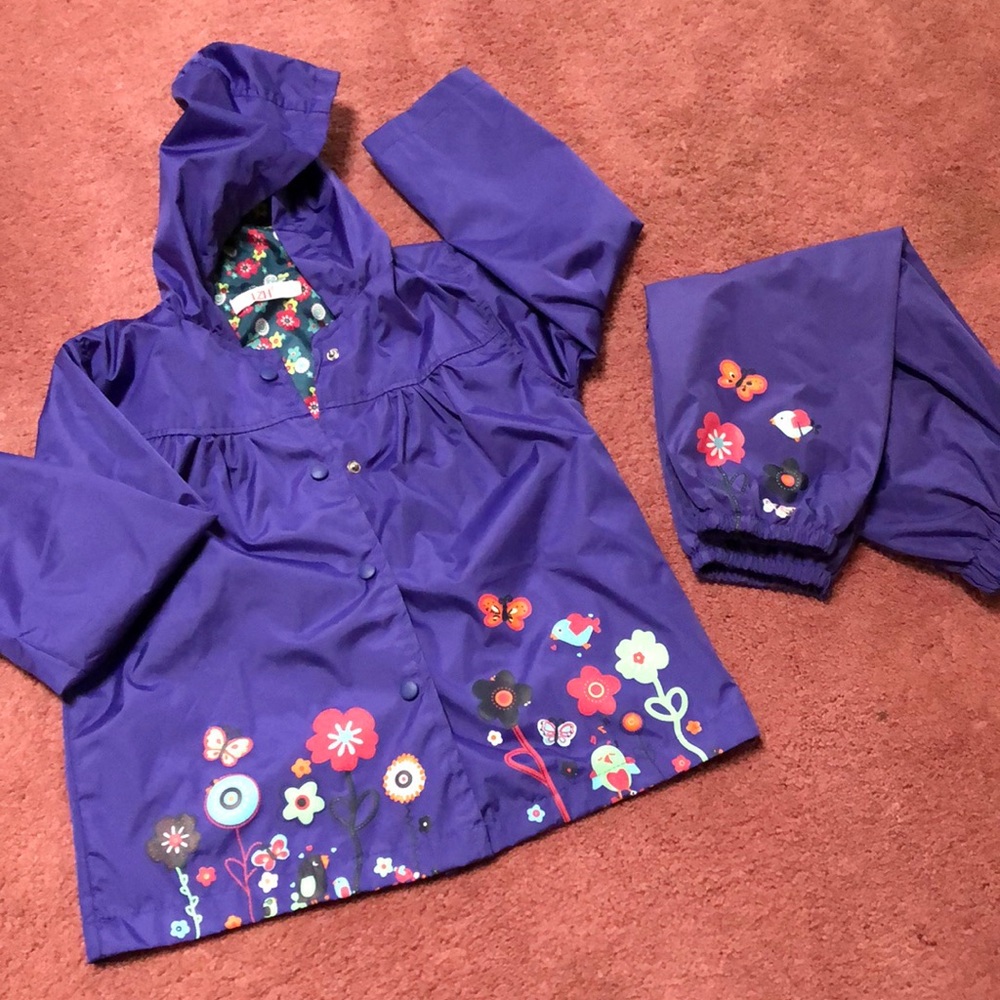 Girls rain suit